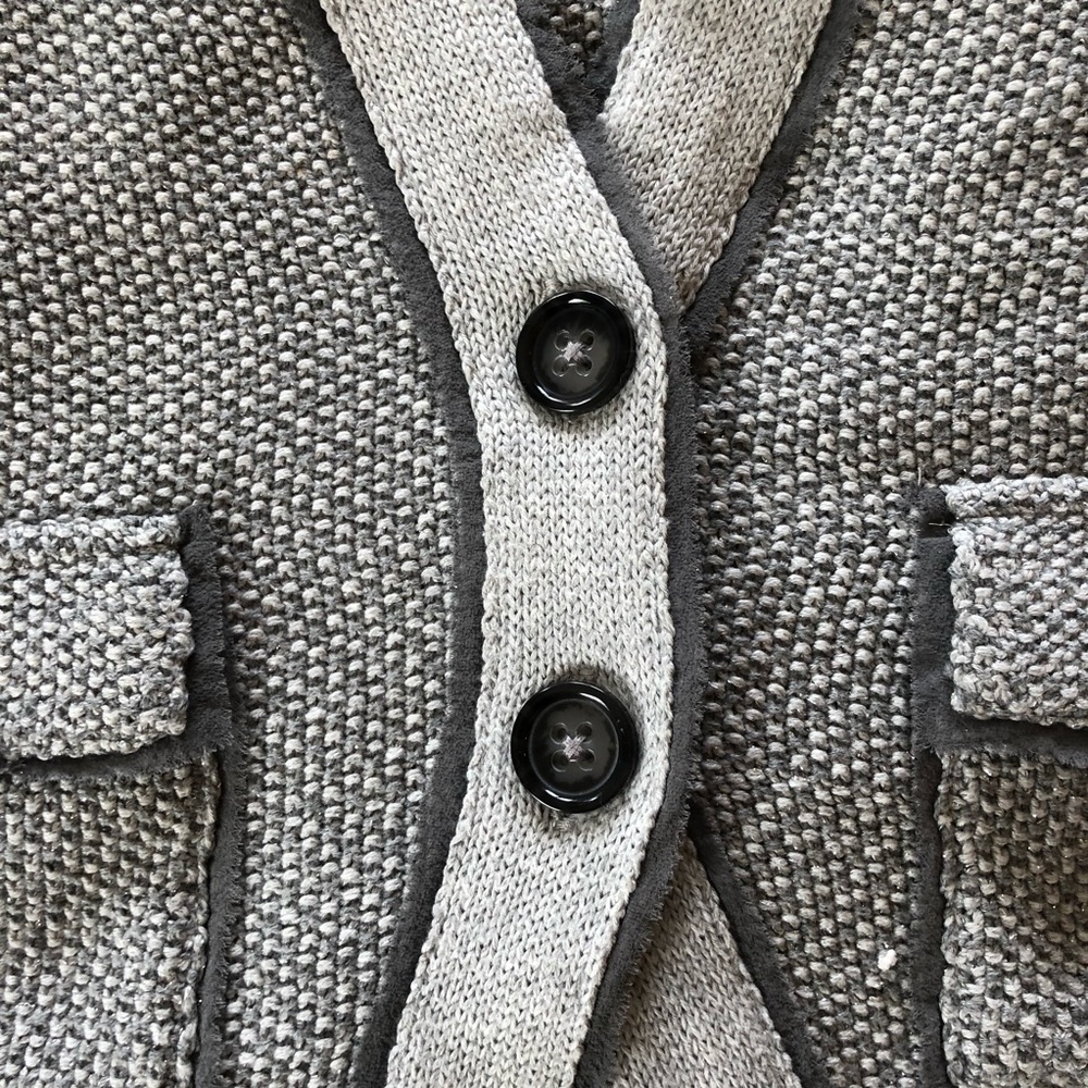 Banana Republic Grey Textured Sweater Petite Sz S - Picture 4 of 8